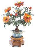 A Chinese Hardstone Floral Arrangement