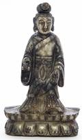 A Carved Jade Figure of a Bodhisattva