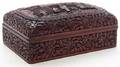 A Chinese Carved Cinnabar Lacquer Box and Cover
