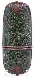 A Copper Mounted Shagreen Eyeglasses Case