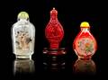 A Group of Three Snuff Bottles
