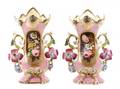 Pair of Old Paris Style Pink Porcelain Vases