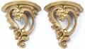 A Pair of Rococo Style Composite Wall Mounts