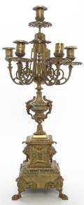 A Louis XVI Style Gilt Metal SixLight Candelabrum