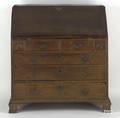 New England Chippendale figured maple slant lid desk ca 1780