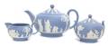 A Wedgwood Jasperware ThreePiece Tea Service