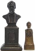 Two Cast Metal Busts