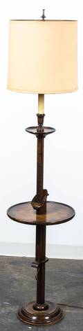 An English Mahogany Ratchet Floor Lamp