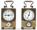 Two Diminutive Brass Carriage Clocks
