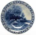 A Dutch Delft Pottery Plate