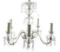 A Molded Glass FiveLight Chandelier