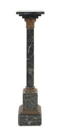 A Continental Bronze Mounted Marble Pedestal