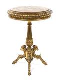 A Neoclassical Giltwood Pedestal Table