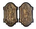 A Pair of Continental Cast Metal Relief Plaques