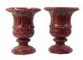 A Pair of Continental Terra Cotta Jardinieres