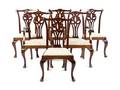 A Set of Eight Chippendale Style Mahogany Dining Chairs