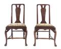 A Pair of Queen Anne Walnut Side Chairs