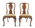 A Pair of Queen Anne Walnut Side Chairs