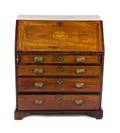 A George III Mahogany Slant Front Bureau