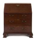 A George III Mahogany Slant Front Bureau