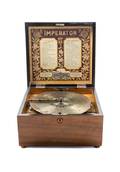 An Imperator Walnut Disk Music Box