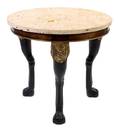 An Empire Style Ebonized and Gilt Center Table