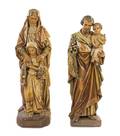 Two American Painted Plaster Ecclesiastical Figures