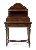 A Russian Empire Style Brass Mounted Mahogany Bureau de Dame