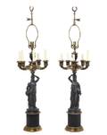 A Pair of Neoclassical Figural Table Lamps