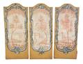 A Set of Three Continental Painted Canvas Panels