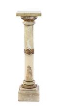 A Continental Gilt Bronze Mounted Onyx Pedestal