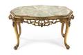 A Continental Giltwood and Onyx Low Table