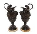 A Pair of Continental Bronze Ewers