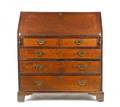 English George II Stained Oak Slant Front Desk