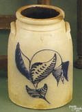 New York stoneware crock 19th c