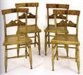 Set of 4 painted side chairs ca 1820