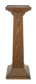 An American Oak Pedestal