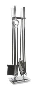 A Set of Five Chromed Fire Tools