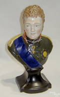 Pearlware Ralph Wood type porcelain bust of Alexander 19th c