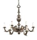 French Silver Plated Bronze 6Arm Chandelier