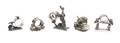 Five SilverPlate Figural Napkin Rings