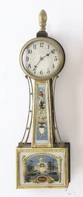 American Federal mahogany banjo clock ca 1810