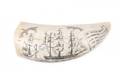 Early 19th C French Whales Tooth Scrimshaw