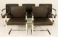 Five Knoll Chrome Armchairs