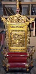 A Pair of Chinese Gilt and Lacquered Shrines