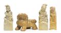 A Group of Four Chinese Carved Soapstone Articles