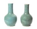 A Pair of Turquoise Glazed Vases