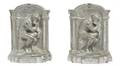 A Pair of Silvered Metal Bookends