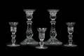 A Pair of Baccarat Glass Candlesticks