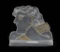 A Daum Molded and Frosted Glass Bust